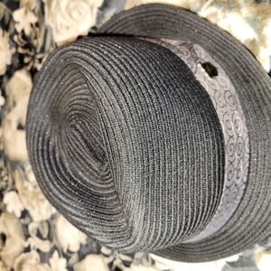 Peter Grimm Black Fedora Hat with Logo